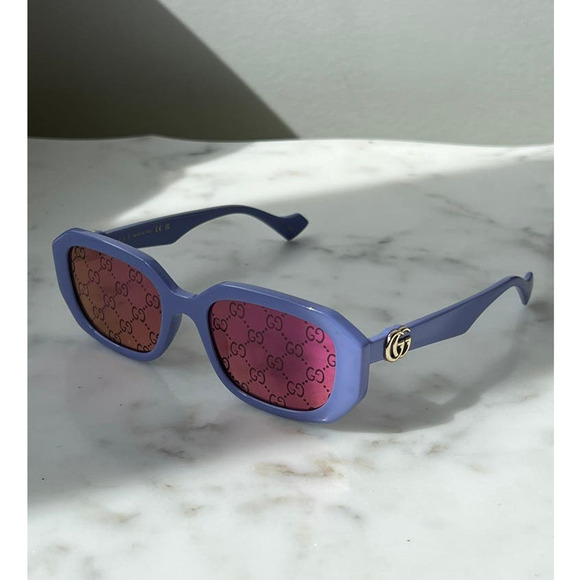NEW Gucci GG1535S Lilac Logo Mirror Marmont Sunglasses main image 4